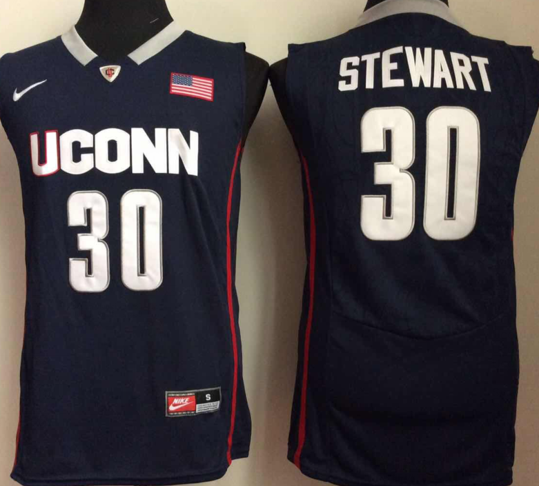 NCAA Men Uconn Huskies 32 Blue stewart